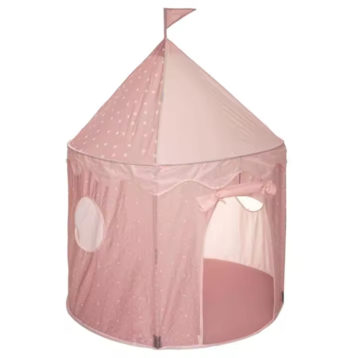 Atmosphera Tienda de Campaña Infantil Pop Up Rosa Castillo con Ventanas Redondas y Abertura Enrollable - 1
