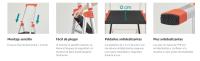 SONGMICS Escalera de 6 Peldaños, Escalera de Aluminio con Peldaños de 12 cm de Profundo, Plegable, Bandeja y Pies Antideslizantes, Carga de 150 kg, Negro y Naranja - details 1