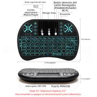 Teclado Inalámbrico Mini Con Mouse De Aire 2.4G Y Touchpad Para PC Android TV Box Backlit Multicolor Soporte Para Ruso Francés Español Inglés - details 6