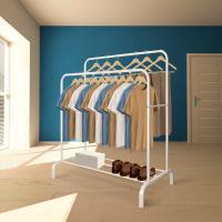 RELAXTY Burro Ropa Resistente – Perchero Burro Doble con Soporte, 146x110x54cm, Metálico, Organizador con Zapatero - details 1