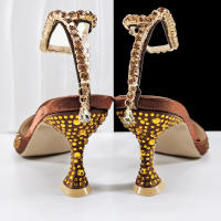 Zapatos De Tacón Alto Para Mujer Con Cordón Y Strap De Tobillo En Color Arcoíris Y Negro De QueenaYan Estilo Africano Y Party - details 19