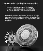 Cortacésped Eléctrico ZOZEN Para Hombres Recargable Afeitadora De Barba Trimmer De Cabello Uso Dual Seco-Húmedo Cuchilla Flotante Triple Hoja Incluida - details 5