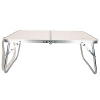 Aktive - Mesa baja plegable camping, color crema, 60x40x25 cm, patas y tablero plegables, máx. 20 kg, aluminio y madera MDF, antideslizante, antivuelco, plegado compacto, mesa portátil, resistente y duradera, cierre de seguridad, asa de hombro y de mano - details 1