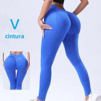 Leggings De Yoga Para Mujer Cintura Alta Sin Costuras Tights Levantador Slim Fitness Running Deporte Leggings De Pierna Larga - details 1