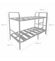 GRUPO MAMAPLA | Litera Metálica con Escalera Lateral y Somieres de Madera | Estabilidad y Garantía 3 Años - Litera Metálica GM | Escalera Lateral | Somieres de Madera | Estabilidad y Garantía 3 Años | Envío GRATIS - details 4