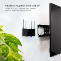 TOOQ TQMPM4776 - Soporte Universal de Pared Caja de Almacenamiento para Reproductor Multimedia / Consolas / Router Wi-Fi WiFi Inalámbrico / MiniPc / Barebone Max. 5Kg, Color Negro - details 2
