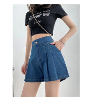 Shorts De Verano Para Mujeres De Talla Grande Vaqueros De Pierna Ancha Cintura Alta Denim Suelto Casual Falda Corta Femme - details 7
