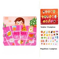 Libro De Aprendizaje Temprano Para Niños Enseñanza Científica Juguete De Puzzle Para Bebés Libro Quiet Book Con Papel Adhesivo Reutilizable Montessori - details 8