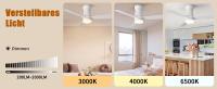 Ventilador de techo Superaly blanco con iluminación y control remoto, 3 aspas de madera natural, silencioso, diámetro 132 cm, 6 velocidades, temporizador, motor DC, operaciones de verano e invierno - details 4