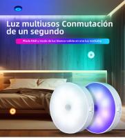 Lámpara Nocturna LED Con Sensor De Movimiento Recargable RGB Para Cocina Armario Escalera Luz De Fondo Sin Cable Luz De Armario - details 1