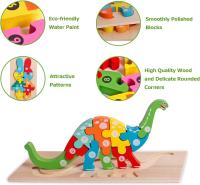 Rompecabezas de Madera para Niños – Puzzles Educativos con Números, Dinosaurios y Animales – Juguetes de Aprendizaje para Niños y Niñas de 2 a 6 Años – Regalo Ideal para Desarrollo Cognitivo y Motricidad Fina - details 4