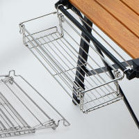 Cesta De Almacenamiento Portátil Plegable Para Mesa De Escritorio Y Camping Organizador De Escritorio De Aluminio - details 2