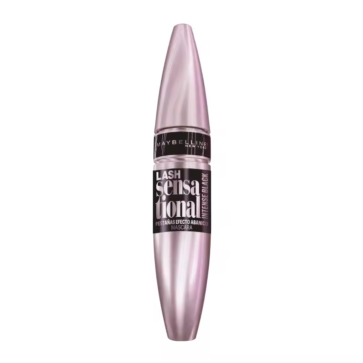 Maybelline New York | Lash Sensational máscara de pestañas negra volumen- 9,5 ml con cepillo en forma de abanico no apelmazada, pestañas más flexibles | 9,5ml - 1