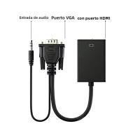 Adaptador De Cable VGA a HDMI Compatible 1080P Splitter De Audio Y Suministro De Energía Para PC Laptop Proyector - details 2