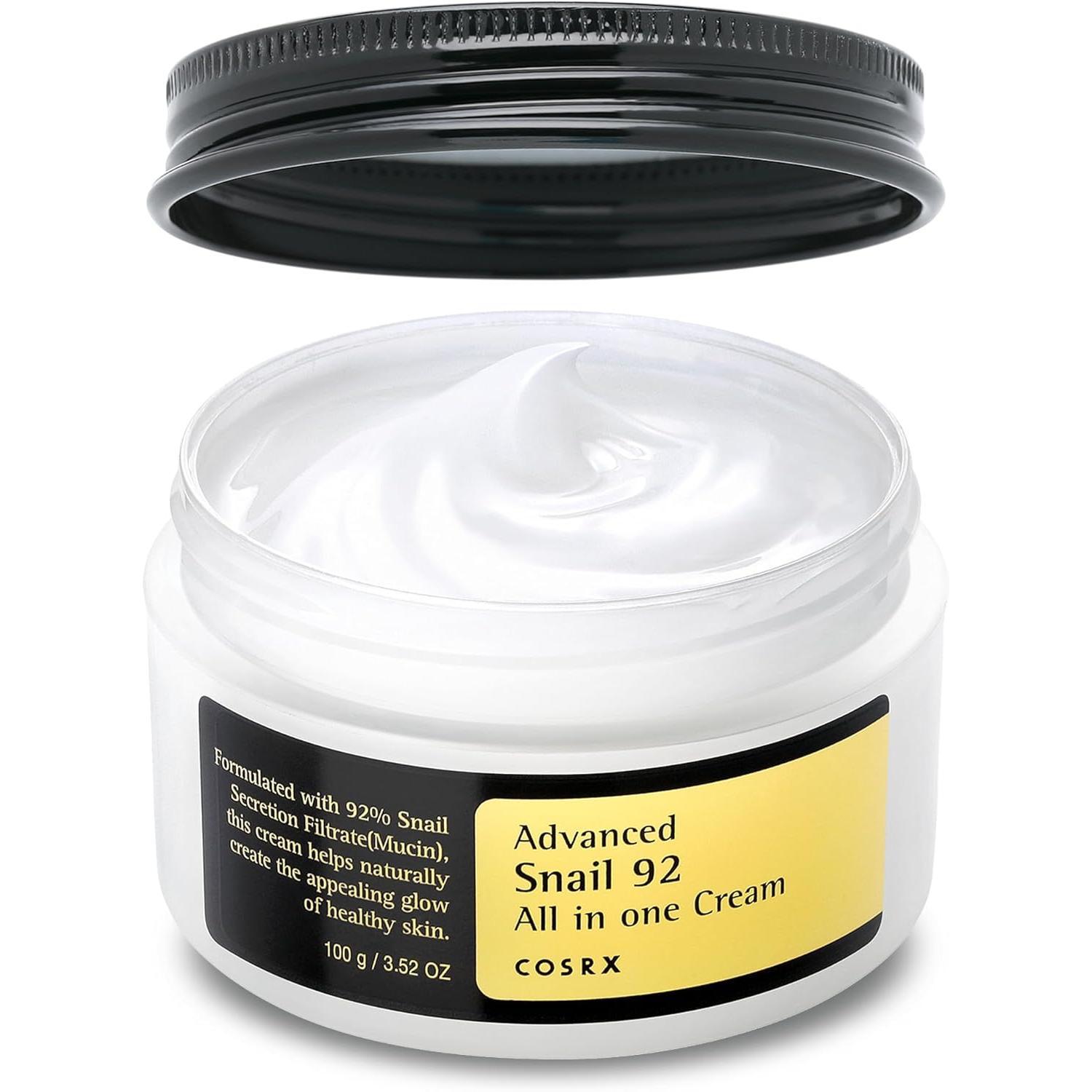 COSRX Advanced Snail 92 All in One Cream – Crema Hidratante Reparadora con 92% de Mucina de Caracol – 100g