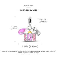 Encantos Originales 925 Platinados Para Mujer Con Zirconia Joyería Moda Para Pulseras Hechas De Cuentas De Moda - details 25
