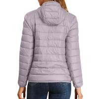 Chaqueta De Invierno Para Mujer Ligeramente Acolchada Con Capucha Cierre De Cremallera Impermeable Y Térmica Con Bolsillos Estilo Casual - details 42