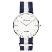 Reloj De Cuarzo Para Hombres Y Mujeres Correa De Nylon Estilo Casual Simple Reloj De Pulsera Para Parejas Resistentes Al Agua Color Variado - details 5