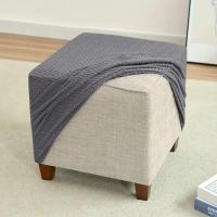 Cubierta De Taburete En Forma De T Trenzada Elástica Para Sofa Y Reposapiés Decoración Para Sala De Estar Oficina Hogar - details 2