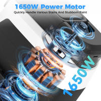 Teendow C6 MAX, Wet & Dry Vacuum Cleaners, 1650W Power Motor, 12000PA, 4M Extended, Removable Large Capacitywater Tank, High-Temperature, Spray-Brush-Suction Integration - details 0