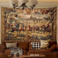 VIKAMA Tapiz Medieval De Caballero Castillo Estilo Clásico Europeo Retro Para Decoración De Sala De Estar Y Estancia Colgante De Pared - details 3