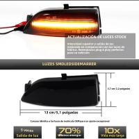 2pcs Luz Indicadora De Señal Dinámica LED Para Espejo Lateral Ford Everest 2015-2019 Ranger T6 Raptor Wildtrak 12v T10 Negro ABS/LED - details 2