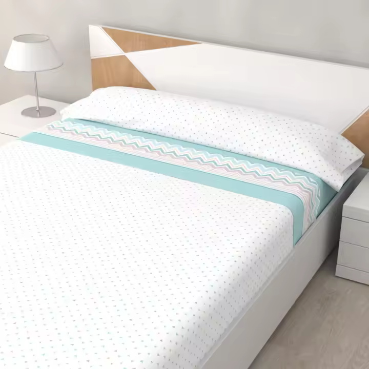 Juego de Sábanas Estampado de 3 Piezas para Cama 90/105/135/150 cm – Suaves, Frescas y Con Bajera Ajustable - 100% Poliéster - HMS - 1