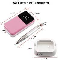 Máquina De Uñas Eléctrica Profesional Recargable 35000RPM Accesorios De Uñas Pulidora De Gel De Uñas Bajo Ruido Con Caja De Almacenamiento - details 6