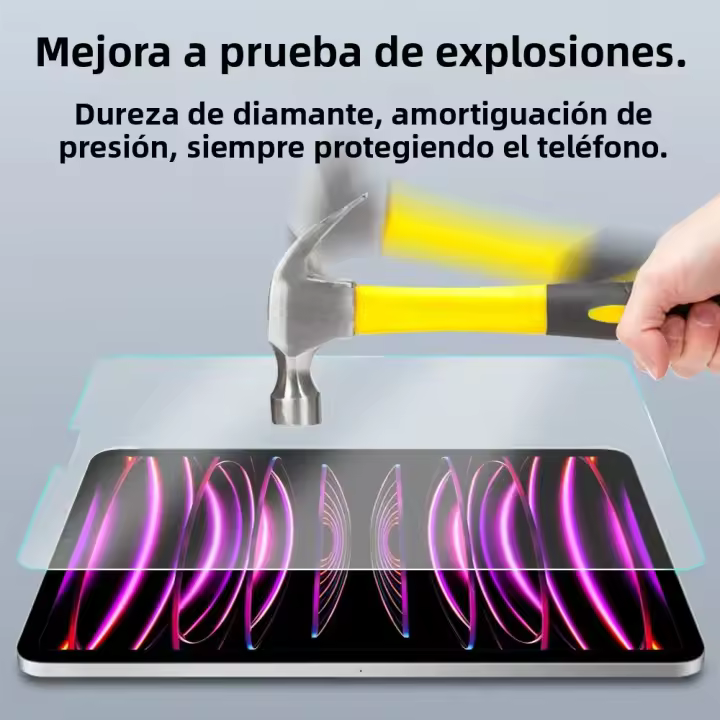 Protector De Pantalla De Vidrio Templado Mate 9H Para iPad 11 Pulgadas Compatible Con M4 pro M3 M2 Mini 6 7 A16 10 9 Generaciones Protección Contra Explosiones Resistente Al Rascado Instalación Fácil - 1