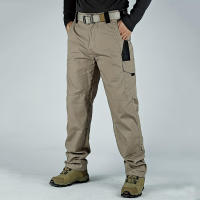 Pantalones Tácticos Impermeables Para Hombres Múltiples Bolsillos Cargo Resistentes Al Desgaste Ropa De Trabajo Al Aire Libre Para Senderismo - details 15