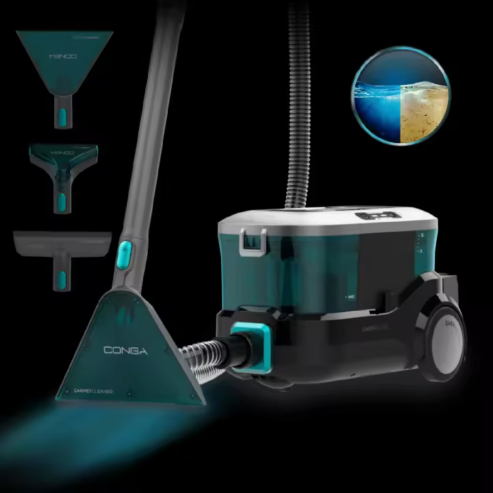 Cecotec Limpiador Aspirador de Tapicerías y Alfombras, Aspiradora de Trineo Conga CarpetClean 10000 EasyHome. 800W - 1