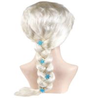 Pelucas De Cosplay Anna Princesa Tejida Longa Marrón Rizado Resistente Al Calor Peluca Sintética Para Anime Elsa Disfraz Fiesta De Halloween Para Niñas - details 2