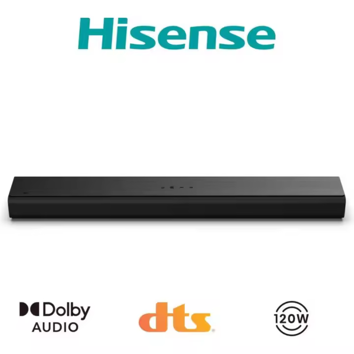 Hisense - Barra de sonido HS1000 con Bluetooth 5.3, Dolby Audio y DTS Virtual:X, 120 W, para TV y cine en casa - 1