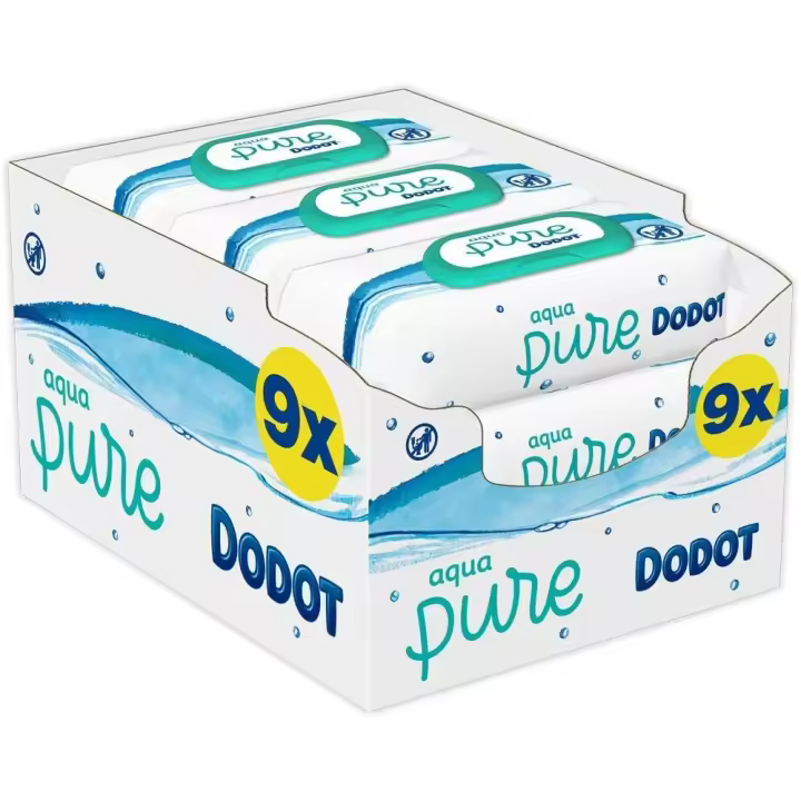 Toallitas Dodot Aqua Pure para Bebé, 99% Agua, 432 Unidades, ( Paquete de 9 x 48) - 1
