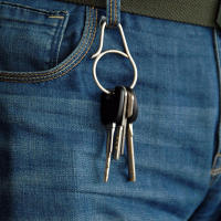 Llavero De Aleación De Titanio Con Clip Para Cinturón Llavero Rápido Super Ligero Para Hombres Con Colgante Para Llaves De Coche - details 1