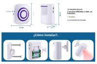 Timbre De Puerta Inalámbrico Sensor De Seguridad Llamada Bell Notificación Bell Ping Pong Prevenção De Segurança Sensor De Movimiento Inalámbrico - details 11