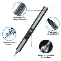 Set De Destornilladores Eléctricos 50 En 1 Con Bit Magnéticos Phillips Torx Herramienta De Reparación Profesional Con LED Y Tipo-C Para iPhone PC Juguetes - details 8