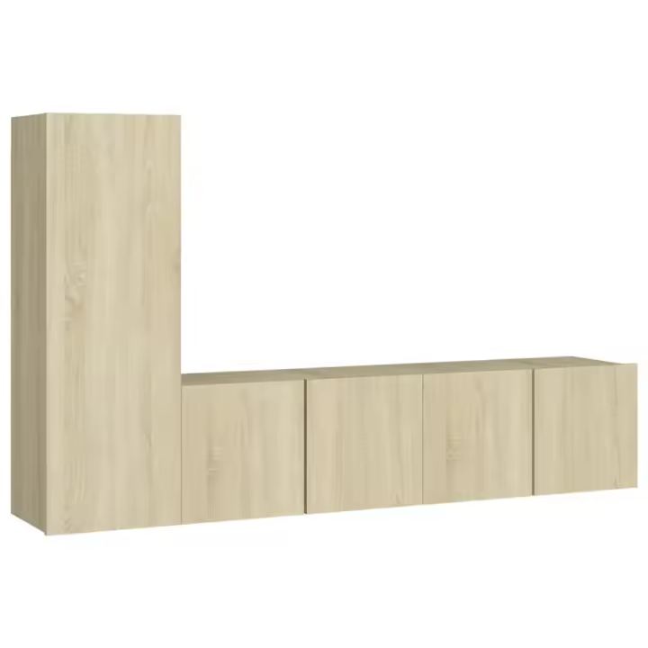 vidaXL Set muebles de salón TV 3 piezas madera ingeniería 60x30x30 cm, Mueble de Salon, Mueble TV, Mueble TV salon, Mesa de TV, Mueble tele - 1