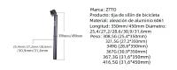 ZTTO Pie De Silla De Bicicleta MTB Y Carretera Superligero Tubo De 25.4 27.2 28.6 31.6 350mm Accesorios De Bicicleta - details 1