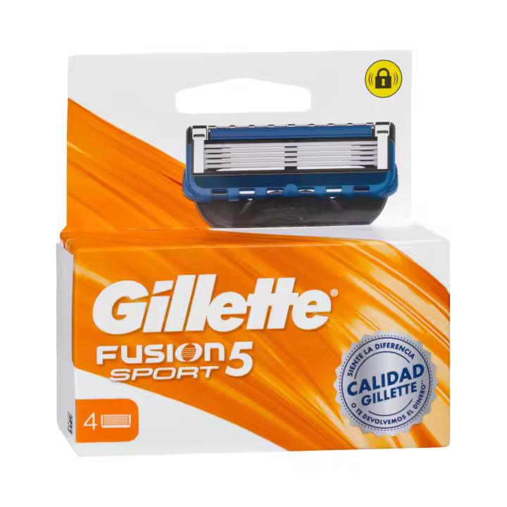 GILLETTE FUSION SPORT 5 RECAMBIO 4 UNI - 1