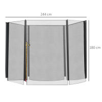 HOMCOM Red de Seguridad Pared Protectora Cama Elastica trampolín Redonda - details 5