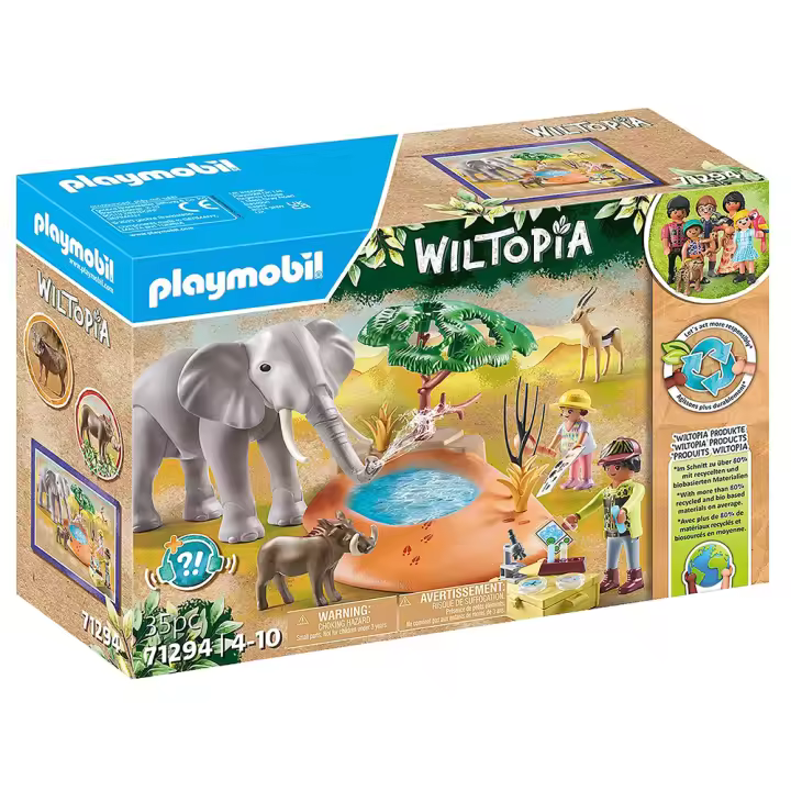 Playmobil Wiltopia - Elefante en la Charca 71294, Tienda con Licencia Oficial - 1