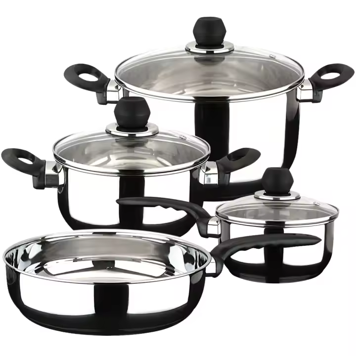 MAGEFESA PRACTIKA Batería de Cocina de 7 Piezas Fabricada en Acero Inoxidable, Compatible en Todas las Cocinas - 1