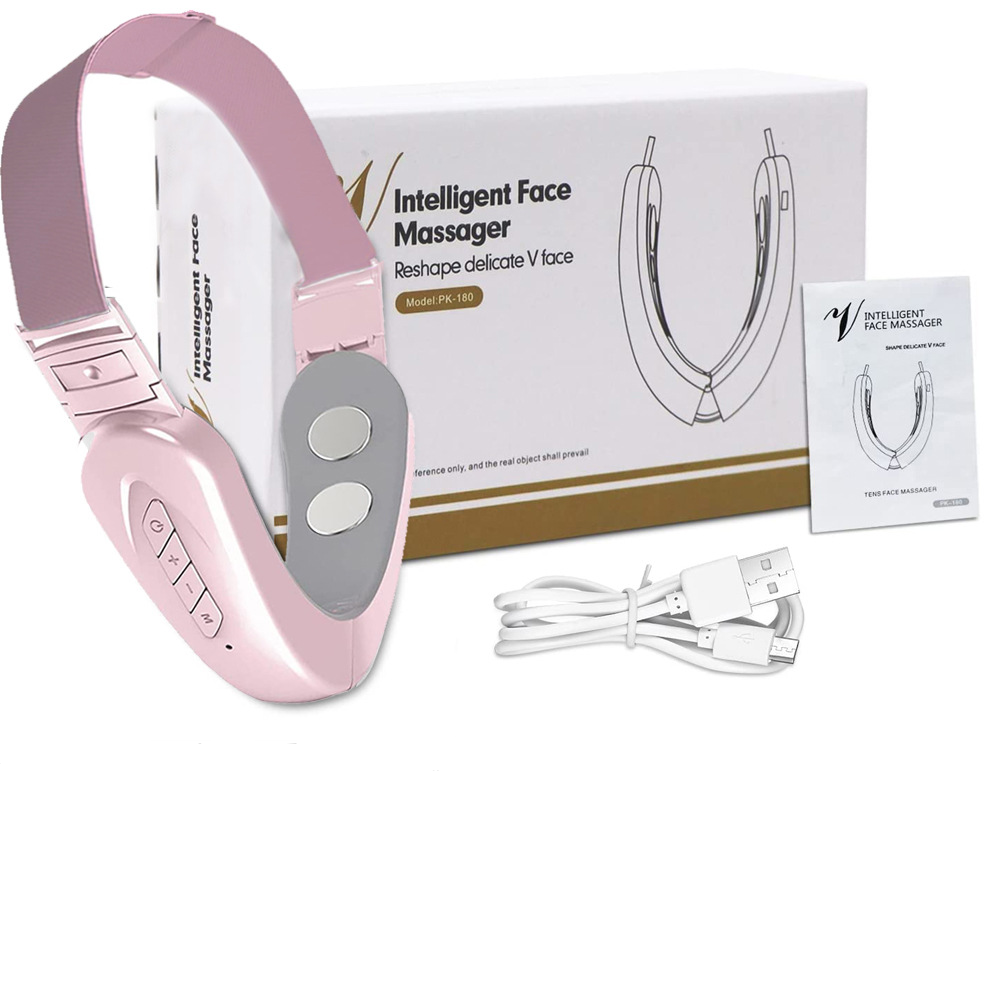 Máquina Reductora de Papada Doble 6 Modos, 12 Niveles de Intensidad Eliminador de Papada Doble Eléctrico Levantador de Cara Inteligente