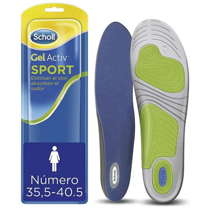 Gel Activ Sport Plantillas Mujer Amortiguación Y Absorción Del Olor #Talla 35,5-40.5 1 U - 1