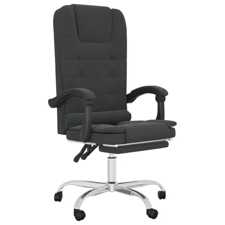Silla de Oficina reclinable masaje Cuero sintético Negro - 1