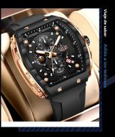 Reloj De Cuarzo Para Hombre LIGE Moda Lujo Deportivo Militar Casual Con Correa De Silicona Reloj Cronógrafo Resistente Al Agua Y Al Choque - details 5