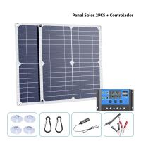 Sistema De Placa Solar 500W 12V Kit De Alta Eficiencia Con Dual USB Y Controlador De 100A Para Energía Off-Grid RV Y Carga De Baterías - details 1