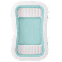 INTEX - Piscina hinchable infantil, color azul y blanco, medidas de 264x165x56 cm, suelo y asientos hinchables, capacidad para 780 litros agua, 2 cámaras de aire, 1 parche reparación, piscinas desmontables para niños - details 6