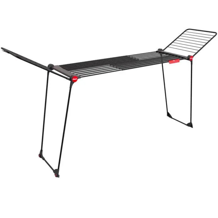 Vileda | Tendedero Extensible Infinity Flex Ultimate Negro o Blanco | Alas laterales y varillas gruesas extensibles XXL | Montaje súper fácil y rápido | Hasta 30 metros de longitud de tendido I Menos marcas en la ropa - 1
